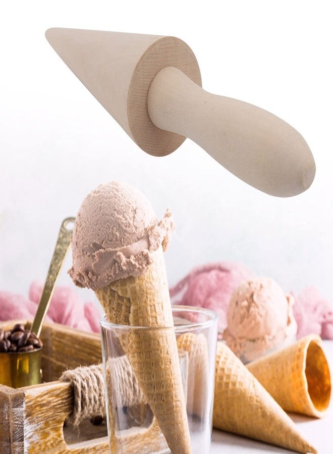 Moofey Ice Cream Cone Mold Reusable Wooden Krumkake Roller Cone Roller for Cooking Kitchen Tool Decorating Baking Accessory - Image 3