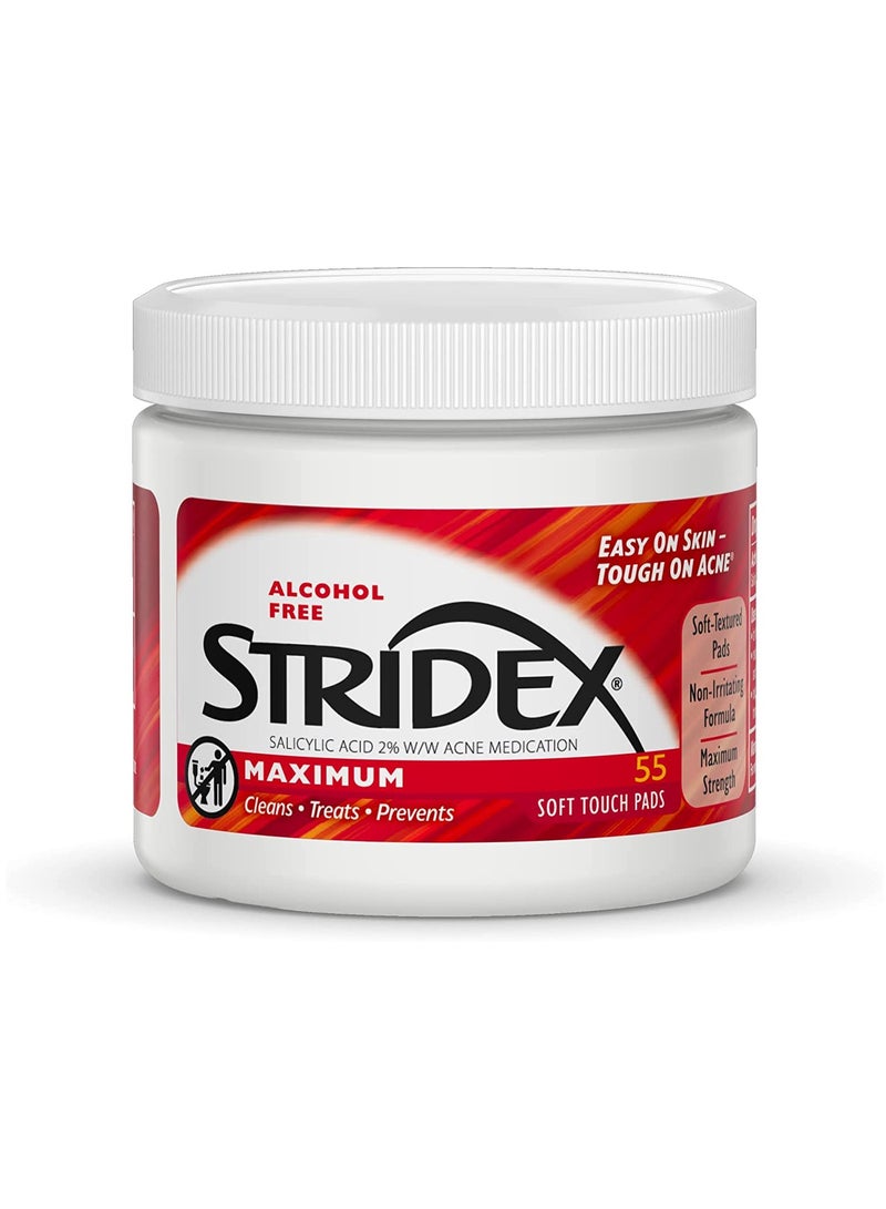 Stridex 55 -  Stridex Salicylic Acid 2% Acne  Soft Touch Pads - Image 2
