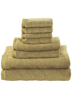 MAXQON 8-Pieces Towel Set - 100% Cotton 600 GSM, 2xBath Towel(70x140cm), 2xHand Towel(45x75cm), 4xFace Towel(30x30cm), Highly Absorbent Super Durable, Color-Beige  - Image 1