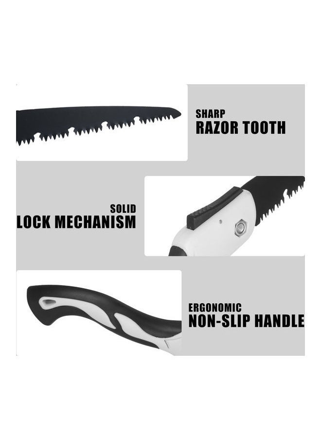 NIBEMINENT Non-Slip Folding Pruning Saw Black/White  - Image 3