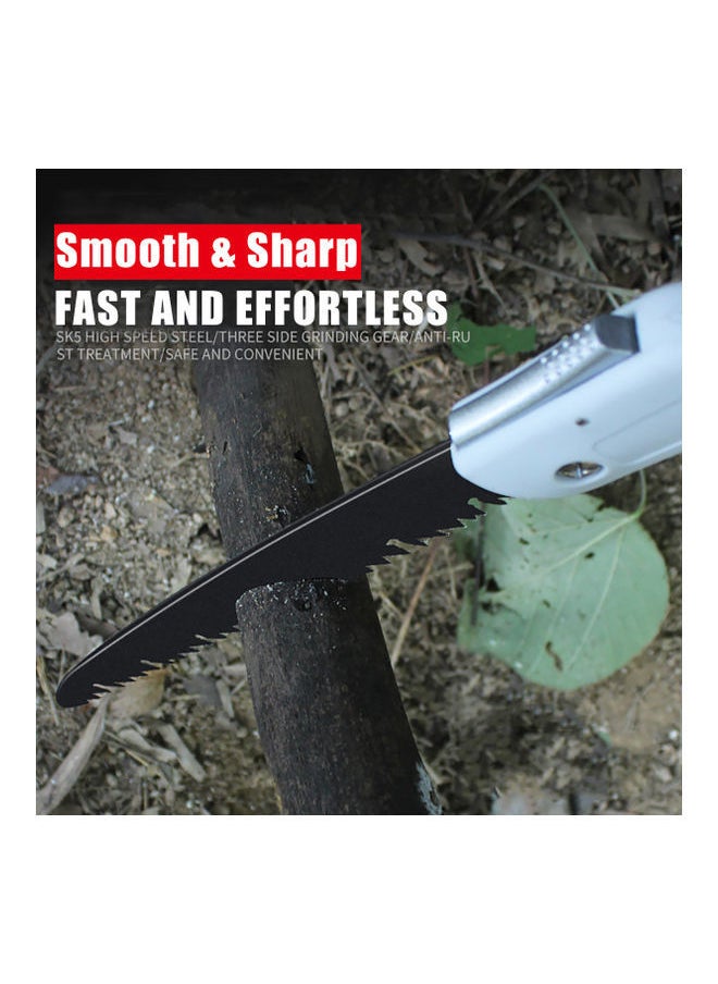 NIBEMINENT Non-Slip Folding Pruning Saw Black/White  - Image 2
