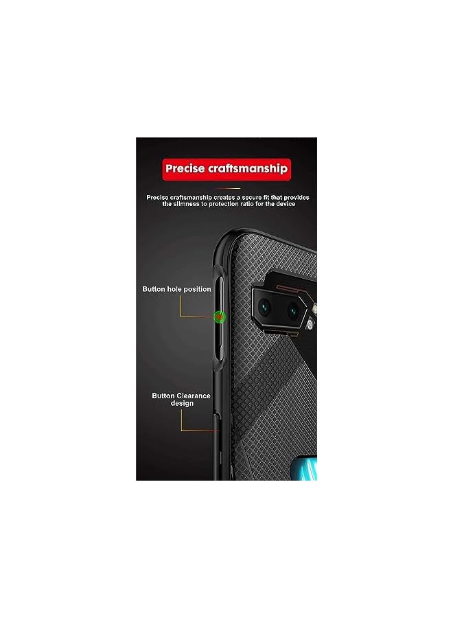 KASTWAVE Cover For Asus Rog Phone 7 Case Tpu Flexible Material Ultra Thin Cover Military Grade Shockproof Cover Anti Fingerprint Slim Fit Phone Case Stylish Phone Cover For Asus Rog Phone 7 Black - Image 3