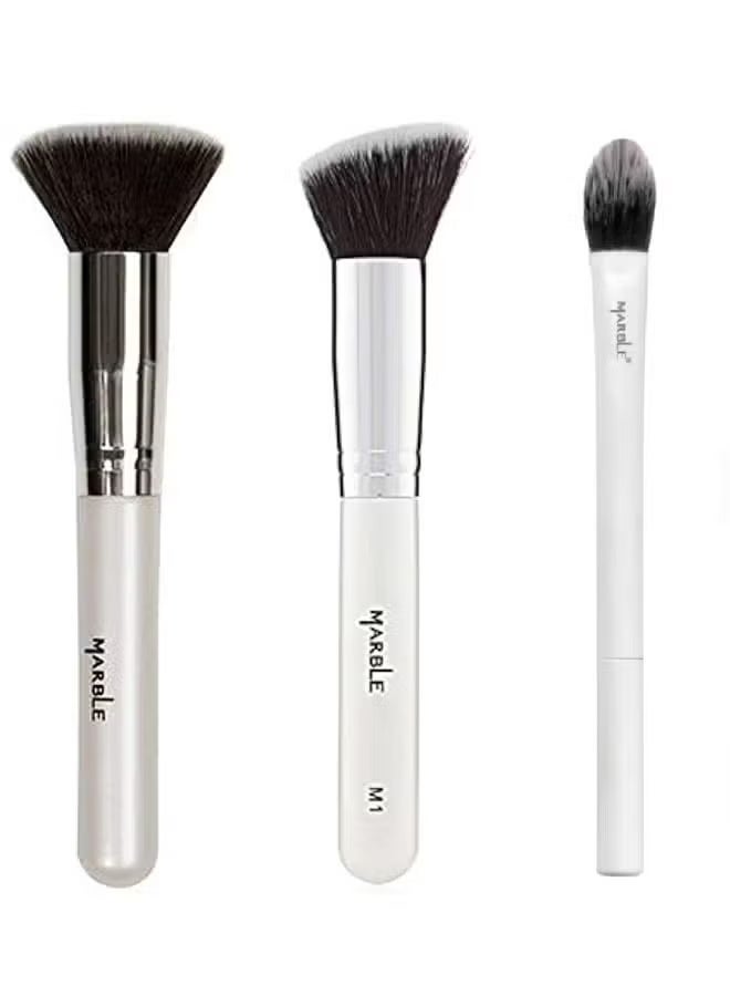 Marble Mini Easy Grip Multifunctional Makeup Brush Set 3 Brushes by Marble - Image 1