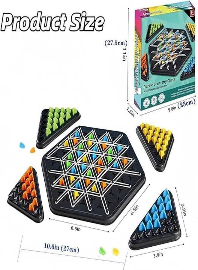 SELLFUN Triangle Chess Game, Geometric Chess Game, Board Games for Family Night, Family Games for Kids and Adults, 2 to 4 Players - Image 4