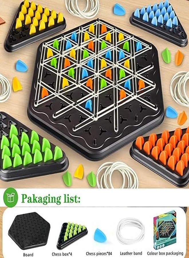 SELLFUN Triangle Chess Game, Geometric Chess Game, Board Games for Family Night, Family Games for Kids and Adults, 2 to 4 Players - Image 2
