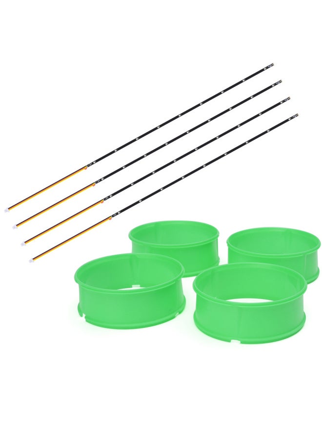 IFlight Wing Flying LED Lamp 9 Lamp Beads Programmable Lamp Strip Green Hornet/Hornet V3 Rack Dedicated-Color:Green Protective Cover + LED Light + LED Control Board