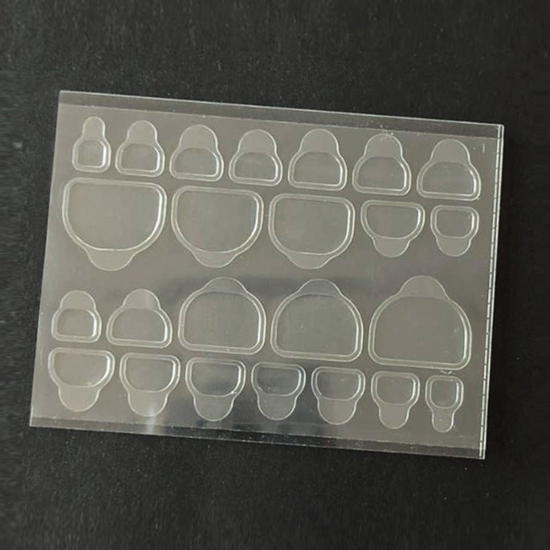 Generic Dual-Sided Nail Adhesive Tabs Waterproof Extra Sticky Gel MJGJ049 24 tablets 0.5mm non-indentation super sticky waterproof yellow glue toe Jelly Glue (film covered) 