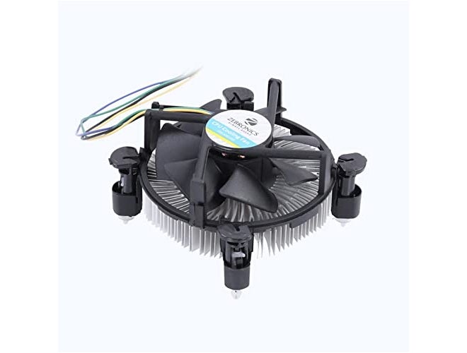 ZEBRONICS مروحة تبريد المعالج | مقبس 775/1150/1155/1156 | مروحة CPU 90 مم | معجون حراري متضمن - Image 1