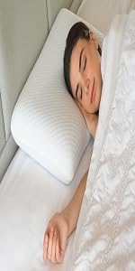 Araami Cervical Contour Memory Foam Pillow for SleepingOrthopedic Pillow for Neck Pain Support for BackStomachSide Sleepers with Breathable Zip Cover Bed Pillow King 26 X 15 X 55 INCH - Image 2