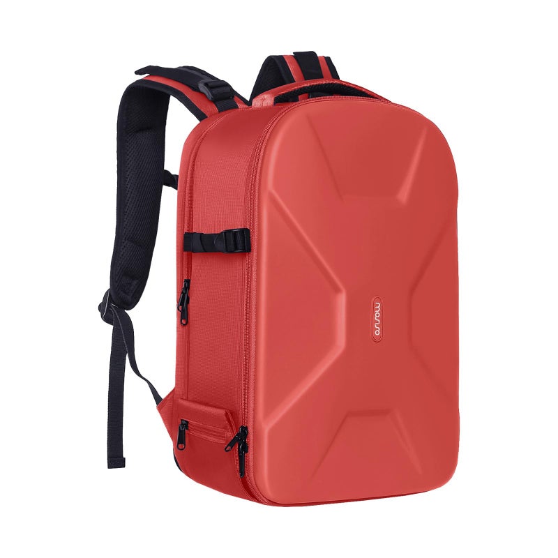 MOSISO Camera Backpack, DSLR/SLR/Mirrorless Photography Camera Bag 15-16 inch Waterproof Hardshell Case with Tripod Holder&Laptop Compartment Compatible with Canon/Nikon/Sony, Red - Image 1