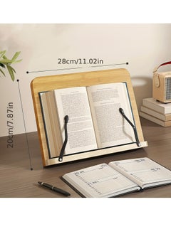 Generic Adjustable Angle Wooden Bookshelf | Multifunctional Reading Stand | Suitable for Adults & Students  - Image 1