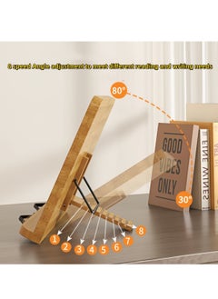 Generic Adjustable Angle Wooden Bookshelf | Multifunctional Reading Stand | Suitable for Adults & Students  - Image 3