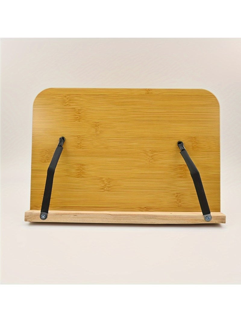 Generic - Adjustable Angle Wooden Bookshelf | Multifunctional Reading Stand | Suitable for Adults & Students - Image 1