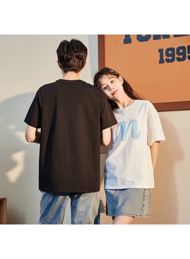 Tonlion Couple's Short-sleeve T-shirt, Loose-fitting Top, Men's Style/black, XL - Image 4
