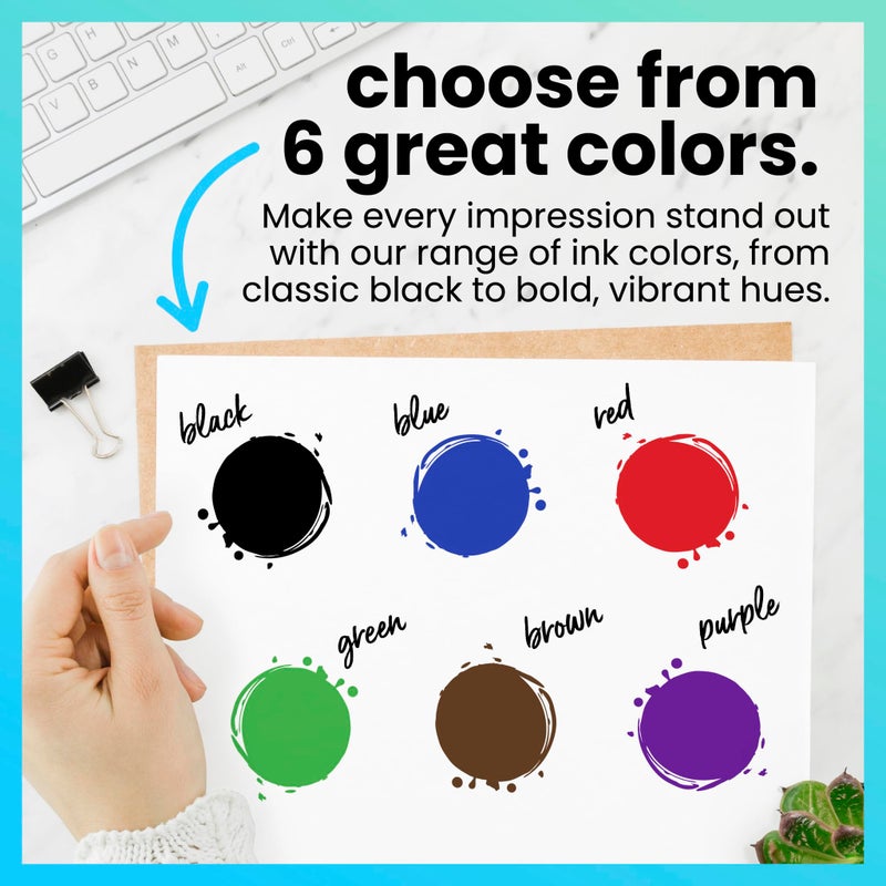 ExcelMark Self Inking Stamp Refill Ink - 2 oz. - Blue Ink - Image 4