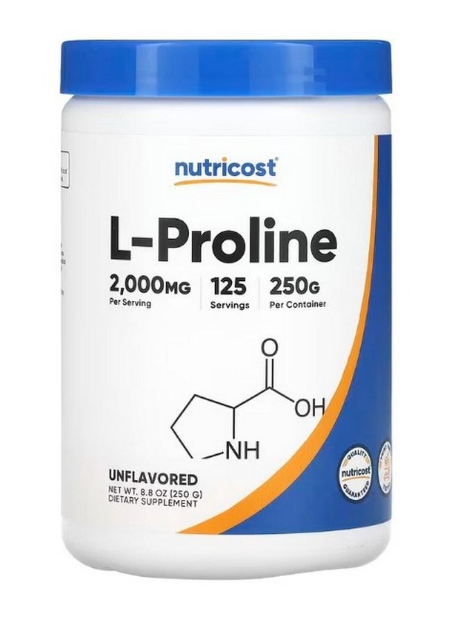 Nutricost L Proline Unflavored 8.8 Oz 250 G - Image 1