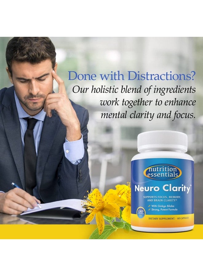 Nutrition Essentials Nootropic Brain Support Supplement - Caffeine-Free Capsules That Support The Brain - Brain Support Pills with St. John's Wort and Ginkgo Biloba - Image 3