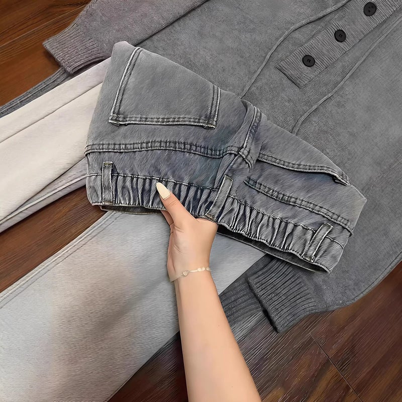 Unisex Classic Denim Jeans Loose Fit Daily Outdoor Wear - Image 4