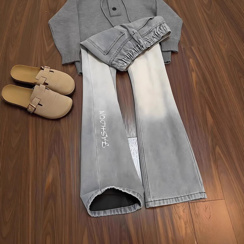 Unisex Classic Denim Jeans Loose Fit Daily Outdoor Wear - Image 3