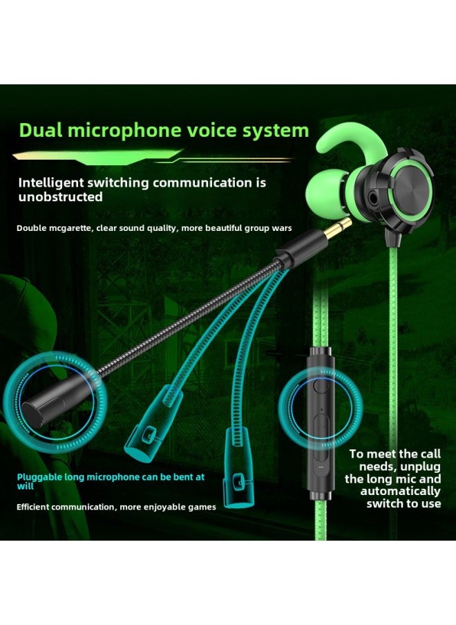 Generic - Type-c In-Ear Wired Headset For Apple Samsung VIVO Huawei Mobile Game Audio Distinguishing Headset-Color:Wired Type-c Interface Dazzling Red (attractive Slot, Gaming Headset) - Image 1
