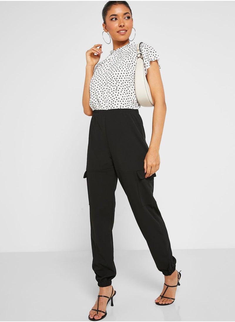 boohoo Polka Dot Frill Sleeve Top  - Image 4
