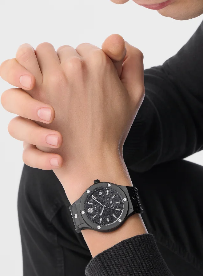 Philipp Plein  Plein Underdog 44mm Quartz Men's Watch with Silicone Strap for Men | Best Price UAE