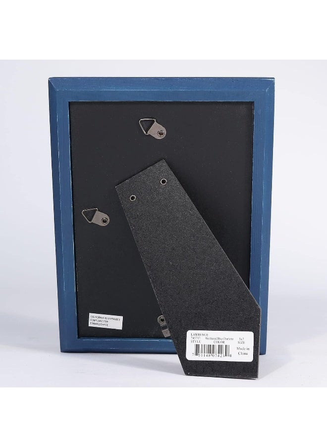 Lawrence Frames 745757 Weathered Woods 5x7 Charlotte Navy Blue Picture Frame - Image 2