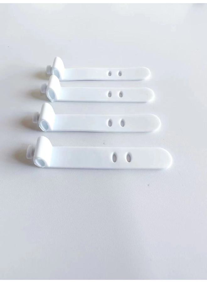 إسكدنيا حزام تخزين كابل البيانات، منظم أسلاك، سلك، منظم كابلات، غطاء واقٍ، سلك، منظم كابلات، منظم كابلات، منظم كابلات، غطاء واقٍ، لون أبيض (مشبك بيضاوي بفتحتين 64 مم) - Image 1