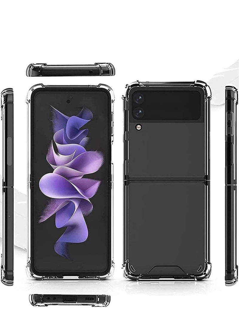 Clear Case for Galaxy Z Flip 4, Samsung Z Flip 4 Phone Case, Ultra Slim Thin Crystal Transparent Soft TPU Cover with Non-Slip Grip Protective Shell Bumper Skin for Samsung Galaxy Z Flip 4 2022