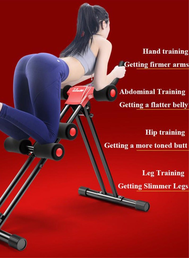 Glanfen Foldable Ab Machine for Home, Adjustable Resistance Abdominal Workout Equipment for Core Strength Training - Image 3