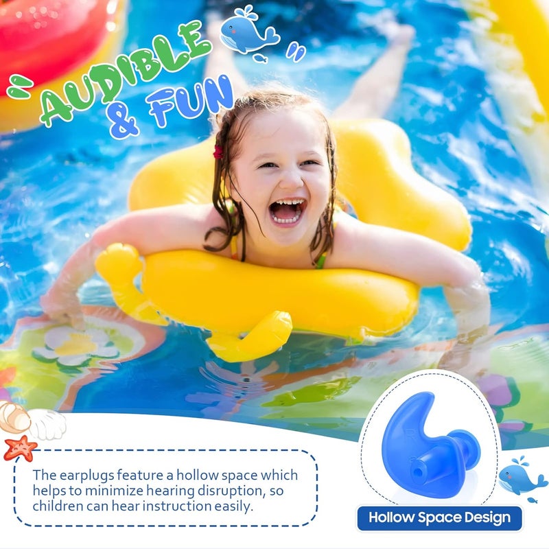 Hearprotek Swimming Ear Plugs, 3 Pairs Soft Waterproof Reusable Earplugs for Swimming Showering Bathing and Other Water Sports Suitable for 6+ Kids(Blue/Orange/Purple) - Image 5
