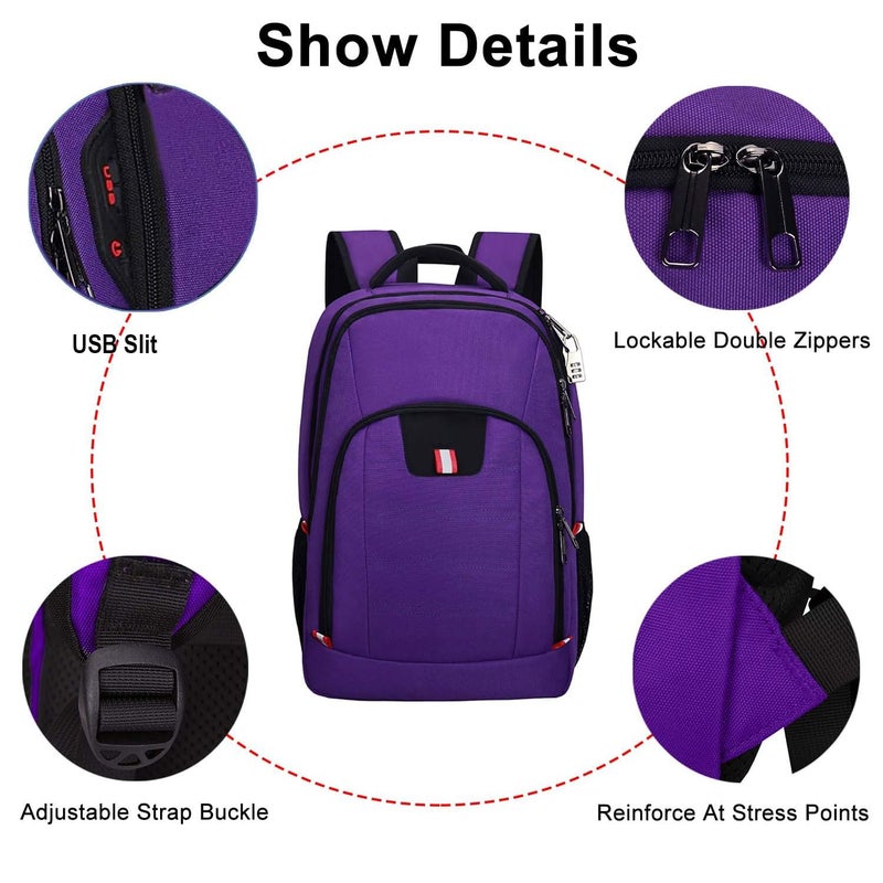 Della Gao Della Gao Travel Laptop Backpack, Water Resistant Work Backpack with Laptop Compartment, Airline Approved Computer Backpack Fit 15.6 Inch Laptops for Men and Women  - Image 4