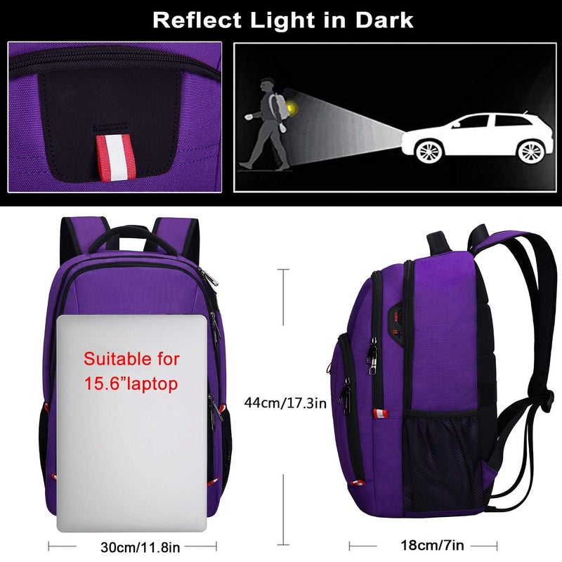 Della Gao Della Gao Travel Laptop Backpack, Water Resistant Work Backpack with Laptop Compartment, Airline Approved Computer Backpack Fit 15.6 Inch Laptops for Men and Women  - Image 5