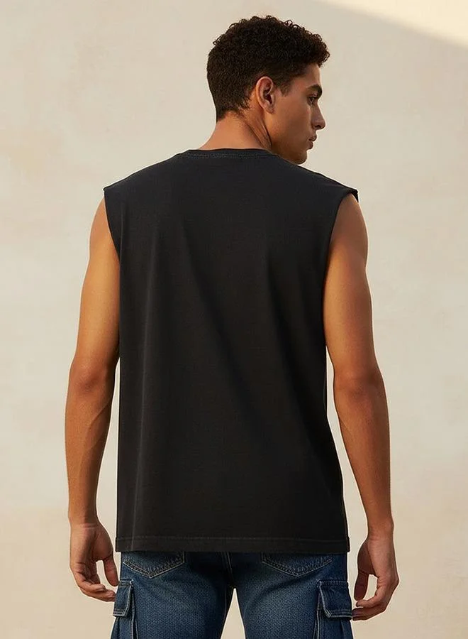 SP Characters  Men Round Neck Sleeveless Jackson Flavio Print T-shirt for Men | Best Price UAE