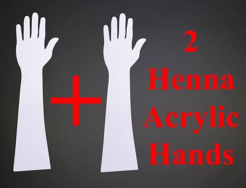 ISIRONA Acrylic Mehndi Hand For Reusable Mehndi Practice Hnad PACK OF02 - Image 1