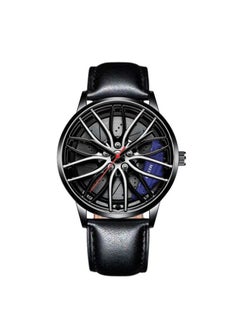 Generic Automatic Quartz Movement Mens Hub Watch Blue Belt 