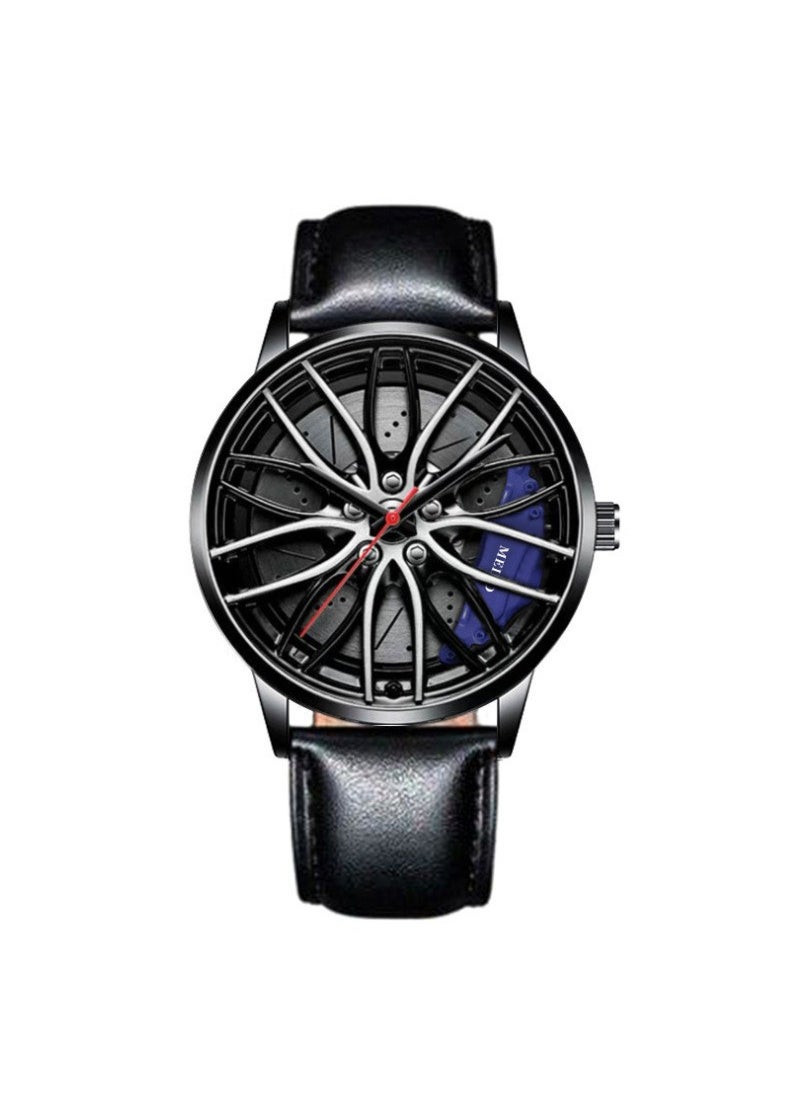 Generic - Automatic Quartz Movement Mens Hub Watch Blue Belt - Image 1