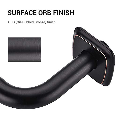 TRUSTMI Shower Arm with Flange 13 Inch S Shape Stainless Steel Shower Head High Rise Extension Replacement Pipe, Oil Rubbed Bronze - Image 3