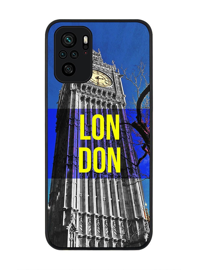 Stylizedd Rugged Black edge case for Xiaomi Poco M5s Slim fit Soft Case Flexible Rubber Edges Anti Drop TPU Gel Thin Cover - London - Big Ben - Image 1