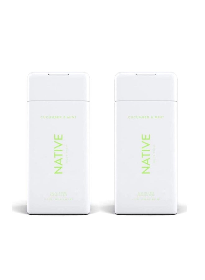 Native Cucumber and Mint Body Wash 115 oz Bottles x2 - Image 2