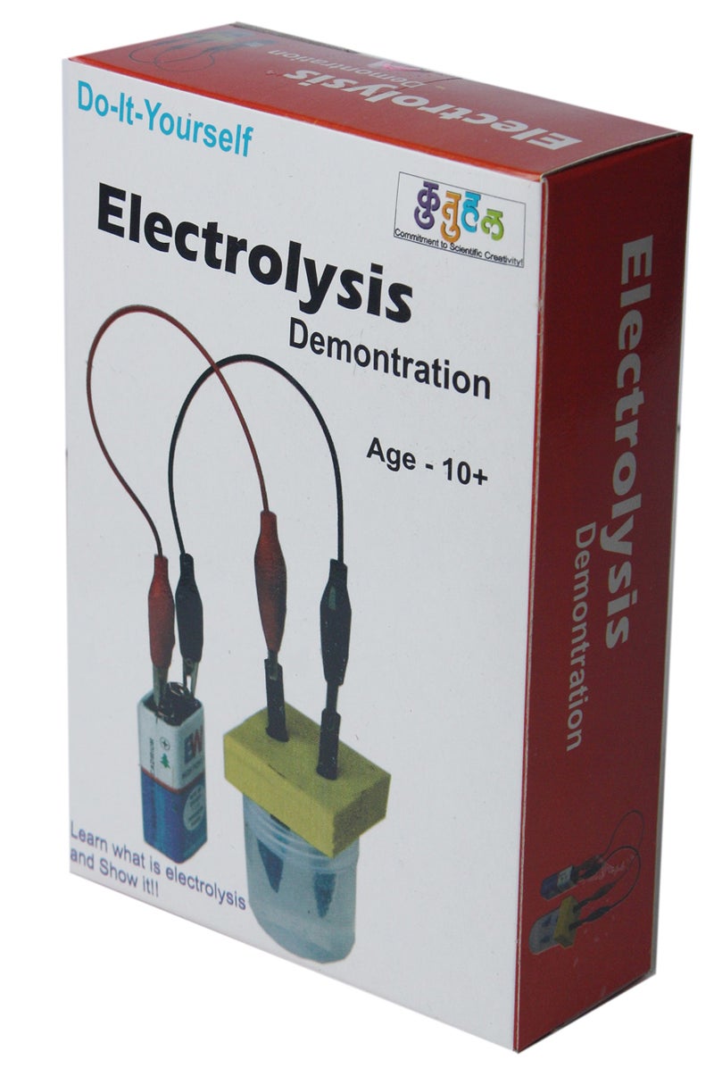 kutuhal electrolysis of water demonstration kit. do-it-yourself experiment kit. chemistry school project- Multi color - Image 2