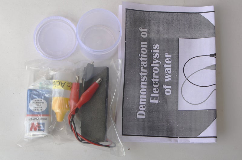 kutuhal electrolysis of water demonstration kit. do-it-yourself experiment kit. chemistry school project- Multi color - Image 4