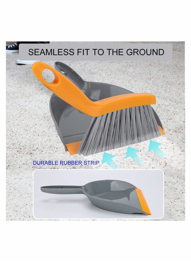 NIBEMINENT Dustpan and Brush Set, Portable Cleaning Combo with Handle, 1 Set  - Image 3