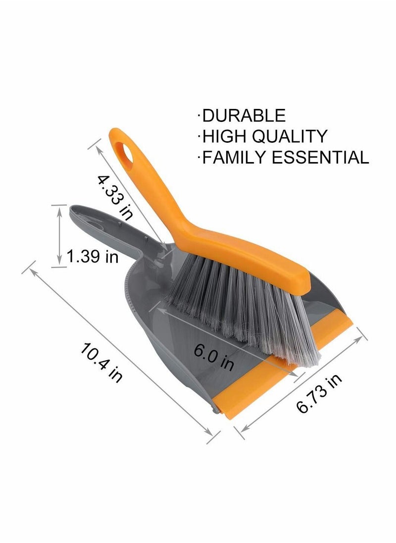 NIBEMINENT Dustpan and Brush Set, Portable Cleaning Combo with Handle, 1 Set  - Image 2