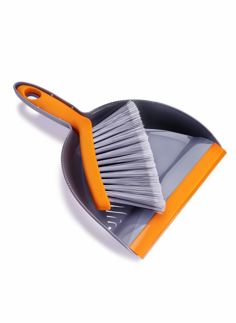 NIBEMINENT Dustpan and Brush Set, Portable Cleaning Combo with Handle, 1 Set  - Image 1