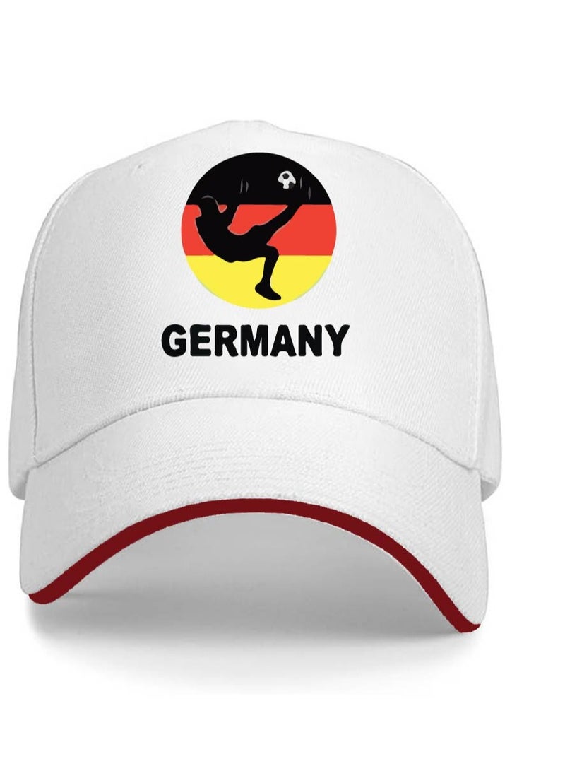 PRINTSHOP4ME Germany Unisex Adult Football Cap for Both Men and Women With Metal Adjustable Buckle Closure - Perfect for Football Fans, Match Days, Outdoor Activities, and Everyday Wear - Image 1