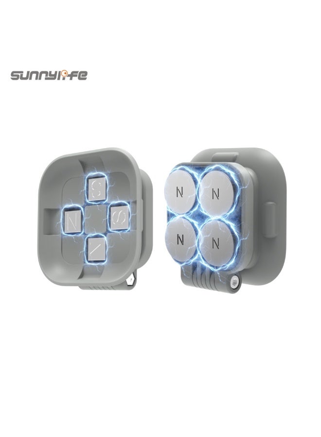 سني لايف حامل مغناطيسي من Sunnylife لكاميرا Insta360 GO Ultra – قاعدة قابلة للتعديل بزاوية 360 درجة، تصميم قابل للطي، تثبيت مغناطيسي قوي، يدعم التصوير الأفقي والعمودي، مزود بلوحة لاصقة للتثبيت السريع - Image 1