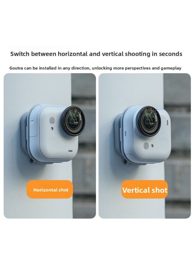 سني لايف حامل مغناطيسي من Sunnylife لكاميرا Insta360 GO Ultra – قاعدة قابلة للتعديل بزاوية 360 درجة، تصميم قابل للطي، تثبيت مغناطيسي قوي، يدعم التصوير الأفقي والعمودي، مزود بلوحة لاصقة للتثبيت السريع - Image 4