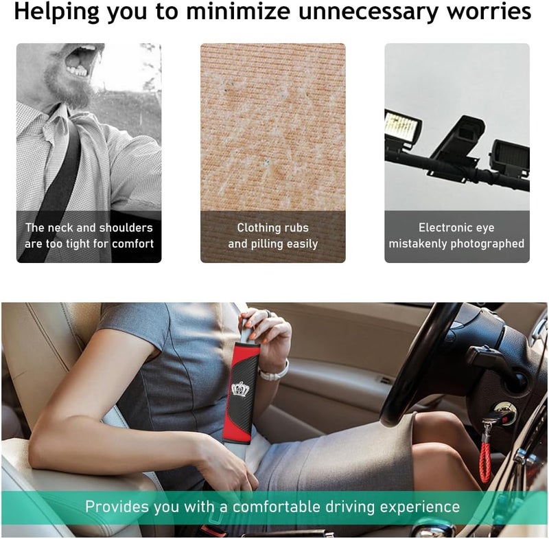 Ohleats Car Seat Belt Cover Pad - 2PCS Crown Protector - Image 4