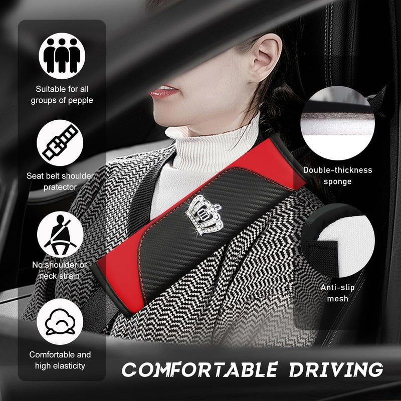 Ohleats Car Seat Belt Cover Pad - 2PCS Crown Protector - Image 5